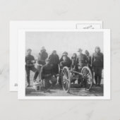 ラコタの斥候と白兵が背後に陣取った ポストカード (正面/裏面)