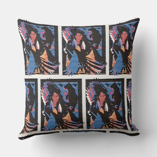 「ラコタの霊女」 クッション (裏面)