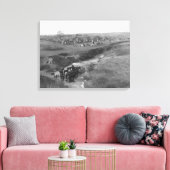 ラコタインディアンキャンプアットザホワイトクレイ キャンバスプリント (インサイチュ (リビング))