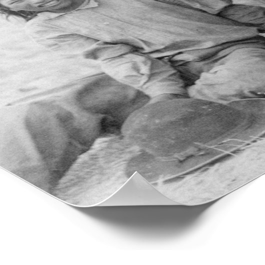 ラコタインディアン10代の若者インウェスタンドレス ポスター (角)