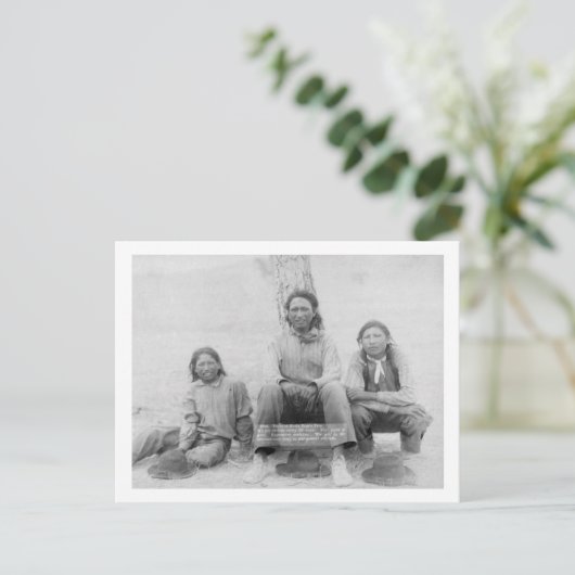 ラコタインディアン10代の若者インウェスタンドレス ポストカード (スタンド正面)