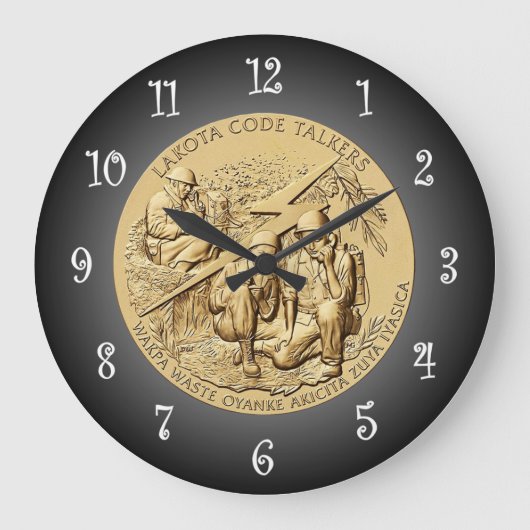 ラコタコードタルカー銅メダル~ ラージ壁時計 (正面)