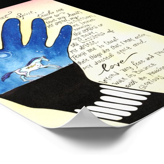 ラコタ祈りの言葉 ポスター (角)