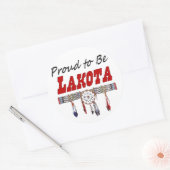 ラコタ誇りを持ったデカールやシールになる ラウンドシール (封筒)
