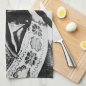 ラコタ首席降伏：座るブルフォートブフォード キッチンタオル (四つ折り)