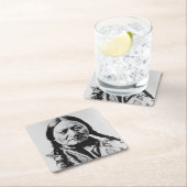 ラコタ首席降伏：座るブルフォートブフォード スクエアペーパーコースター (インサイチュ)