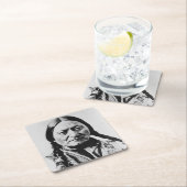 ラコタ首席降伏：座るブルフォートブフォード スクエアペーパーコースター (インサイチュ)