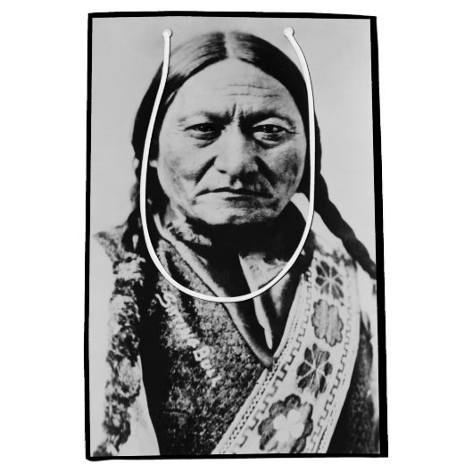 ラコタ首席降伏：座るブルフォートブフォード ミディアムペーパーバッグ (正面)