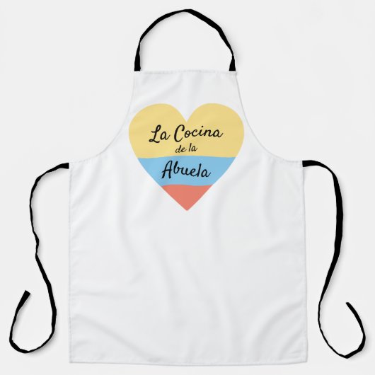 ラコチーナデラアブエラコロンビア国旗のエプロン エプロン (正面)