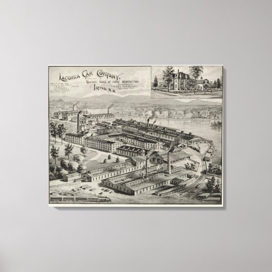 ラコニア自動車会社 キャンバスプリント (正面)