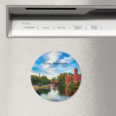 ラコニア、ニューハンプシャー、風光明媚な風景 マグネット (インサイチュ (食洗機))