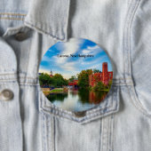 ラコニア、ニューハンプシャー、風光明媚な風景 缶バッジ (インサイチュ)