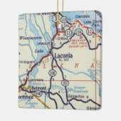 ラコニアNHヴィンテージの地図 セラミックオーナメント (左)