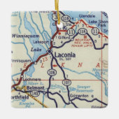 ラコニアNHヴィンテージの地図 セラミックオーナメント (正面)