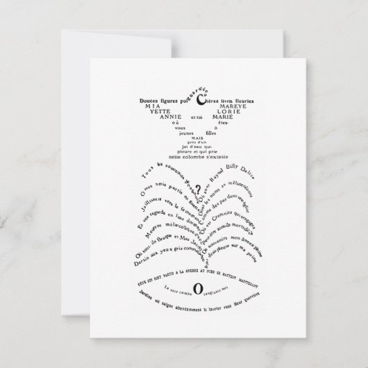 ラコロンブポイグナルデエレジェットドー ノートカード (正面)