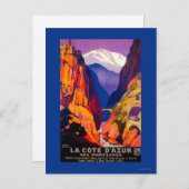 ラコートダジュールヴィンテージポスターヨーロッパ2 ポストカード (正面/裏面)