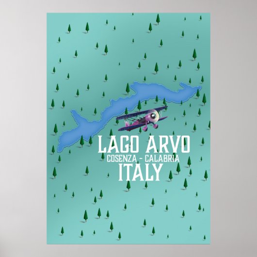 ラゴアルヴォ・イタリアの旅行地図 ポスター (正面)
