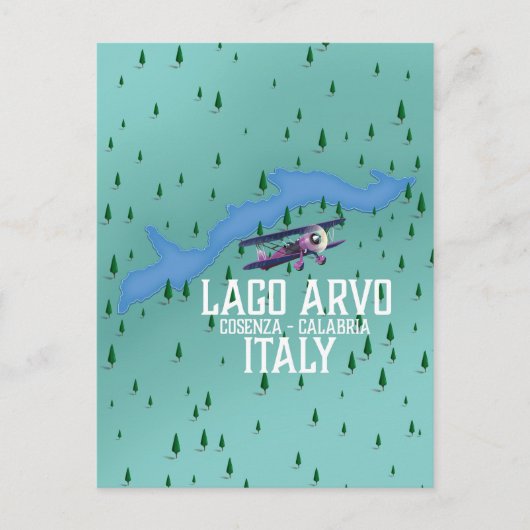 ラゴアルヴォ・イタリアの旅行地図 ポストカード (正面)