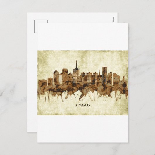 ラゴスナイジェリアシティスケープ シーズンポストカード (正面/裏面)