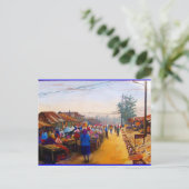 ラゴスマーケットプレイスby MOJISOLA GBADAMOSI OKUBULE ポストカード (スタンド正面)