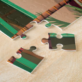 ラゴス，ナイジェリアのヴィンテージ旅行ポスター ジグソーパズル (側面)