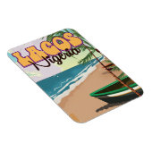 ラゴス,ナイジェリアのヴィンテージ旅行ポスター マグネット (右側)