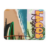 ラゴス,ナイジェリアのヴィンテージ旅行ポスター マグネット (横)