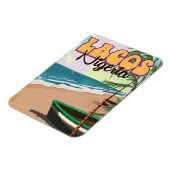 ラゴス,ナイジェリアのヴィンテージ旅行ポスター マグネット (左側)