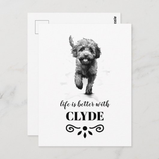 ラゴットロマグノロの人生はカスタムより良い犬の名前 ポストカード (正面/裏面)