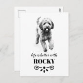 ラゴットロマグノロの人生はカスタムより良い犬の名前 ポストカード (正面/裏面)