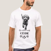 ラゴットロマグノロの人生はカスタムより良い犬の名前 Tシャツ (正面)