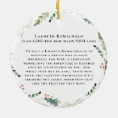 ラゴットロマグノロウォーターカラードッグ | モノグラム セラミックオーナメント (裏面)