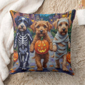 ラゴットロマグノロトリックオアトリートハロウィーン クッション (ブランケット)