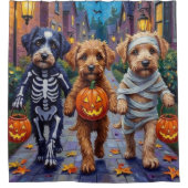 ラゴットロマグノロトリックオアトリートハロウィーン シャワーカーテン (正面)