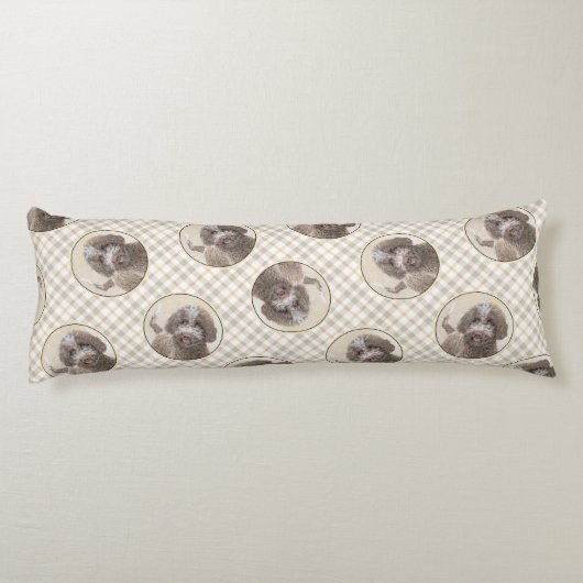 ラゴットロマグノロ絵を描の可愛いオリジナルドッグアート ボディピロー (裏面)