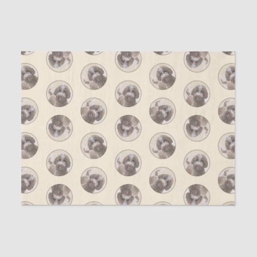 ラゴットロマグノロ絵を描の可愛いオリジナルドッグアート 薄葉紙 (正面)