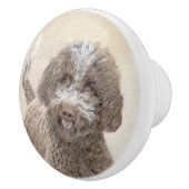 ラゴットロマグノロ絵画ーズ – かわいいオリジナルドッグアート セラミックノブ (右)