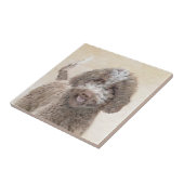 ラゴットロマグノロ絵画ーズ – かわいいオリジナルドッグアート タイル (側面)