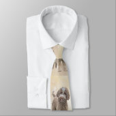 ラゴットロマグノロ絵画ーズ – かわいいオリジナルドッグアート ネクタイ (タイ)