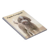 ラゴットロマグノロ絵画ーズ – かわいいオリジナルドッグアート ノートブック (右側)