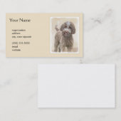 ラゴットロマグノロ絵画ーズ – かわいいオリジナルドッグアート 名刺 (正面/裏面)