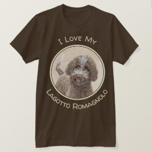 ラゴット·ロマニョ絵画ロズ-かわいいオリジナルのドッグアート Tシャツ