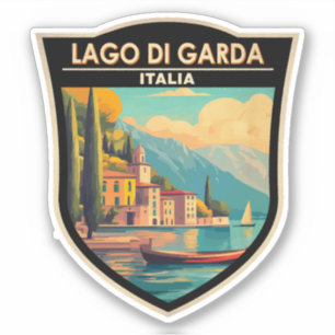 ラゴディガルダイタリア旅行アートヴィンテージ シール