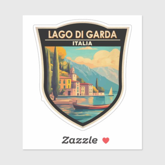 ラゴディガルダイタリア旅行アートヴィンテージ シール (シート)