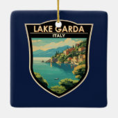 ラゴディガルダイタリア旅行アートヴィンテージ セラミックオーナメント (裏面)