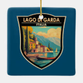 ラゴディガルダイタリア旅行アートヴィンテージ セラミックオーナメント (裏面)