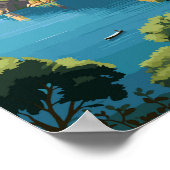 ラゴディガルダイタリア旅行アートヴィンテージ ポスター (角)