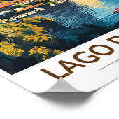 ラゴディガルダイタリア旅行アートヴィンテージ ポスター (角)