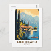 ラゴディガルダイタリア旅行アートヴィンテージ ポストカード (正面/裏面)