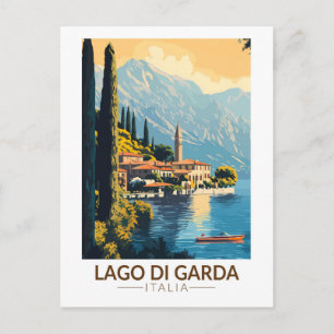 ラゴディガルダイタリア旅行アートヴィンテージ ポストカード